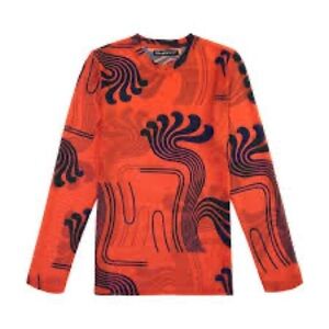 Fever Room Dragon Tail Tribal Sheer Mesh Indie Sleaze Top Tattoo Print Women’S